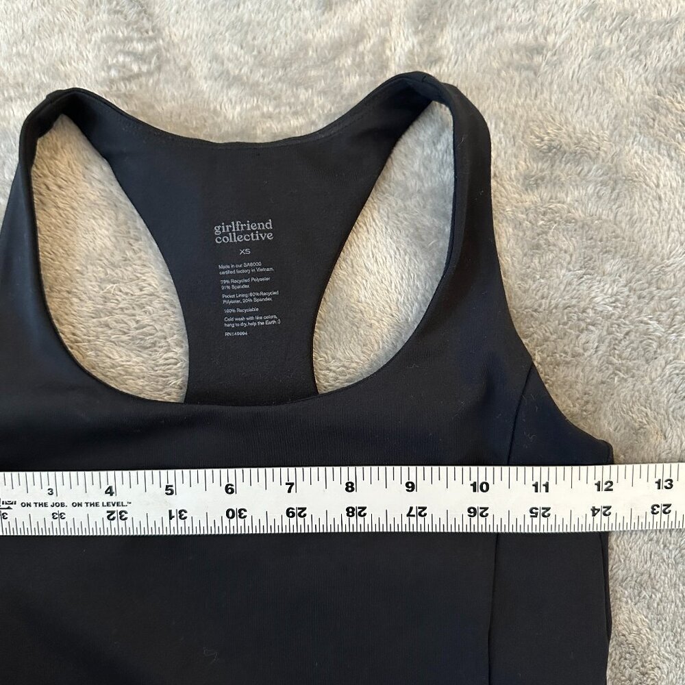 Girlfriend Collective Black Athletic Tank Tennis Dress Shorts Women's XS - Picture 4 of 6